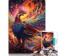 Puzzle 1000 pièces psychédélique Phoenix Bird pour Adultes, 1000 pièces, intéressant pour la réduction du Stress, Interaction Parent-Enfant, 50x75cm