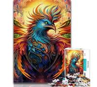 Puzzle 1000 pièces psychédélique Phoenix Bird pour Adultes, Difficile à réaliser mais Amusant et Humoristique, décoration d'intérieur et Cadeaux Uniques (38x26cm)