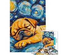 Puzzle 1000 pièces Puggle endormi sous Un Ciel étoilé pour Adultes idéal pour s'amuser en Famille Jeu éducatif Stimulant et Difficile à maîtriser (50x75cm)