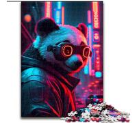 Puzzle 1000 pièces Punk Panda pour Adultes. Développe la Coordination œil-Main. Idéal comme Cadeau d'anniversaire (Taille 26x38cm).