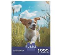 Puzzle 1000 Pièces Puppy Running in Grass pour Adolescents - Jeu De Réflexion - Cadeaux pour Femmes - Idées Cadeaux Uniques pour Un Anniversaire Ou Noël 70x50cm/1000pcs
