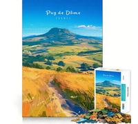 Puzzle 1000 pièces PUY De Dome Volcan,Assemblage Parfait,Jeu créatif et Artistique pour se détendre et s'amuser,décoration de Noël (50x75cm)