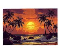 Puzzle 1000 Pièces, Puzzle 1000 Pièces Adultes en Bois, Bricolage Jeu Éducatif avec Boite Cadeau pour Adultes, Bois Épais et Résistant, Puzzles pour Décor, Idee Cadeau Femme Homme, Thème: Flots, J-15