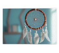 Puzzle 1000 Pièces, Puzzle 1000 Pièces Adultes en Bois, Bricolage Jeu Éducatif avec Boite Cadeau pour Adultes, Bois Épais et Résistant, Puzzles pour Décor, Cadeau Femme, Thème: Attrape-Rêves, T-67