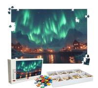 Puzzle 1000 Pieces, Puzzle 1000 Pièces Adultes, Un Puzzles Difficile, Activité Anti-stress & Relaxation, Impression Haute Définition, Puzzles Bois aurore paysage avec Boîte D'emballage Exquise W3H-987