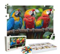 Puzzle 1000 Pieces, Puzzle 1000 Pièces Adultes, Un Puzzles Difficile, Impression Haute Définition & Couleurs Éclatantes, Puzzles Bois Perroquet Animal avec Une Boîte d'emballage Exquise W3H-435