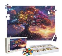 Puzzle 1000 Pieces, Puzzle 1000 Pièces Adultes, Un Puzzles Difficile, Impression Haute Définition & Couleurs Éclatantes, Puzzles Bois Couleur Arbre la Vie avec Une Boîte d'emballage Exquise W3H-560