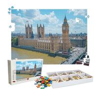 Puzzle 1000 Pieces, Puzzle 1000 Pièces Adultes, Un Puzzles Difficile, Impression Haute Définition & Couleurs Éclatantes, Puzzles Bois Ville Architecture avec Une Boîte d'emballage Exquise W3H-582