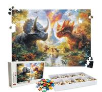 Puzzle 1000 Pieces, Puzzle 1000 Pièces Adultes, Un Puzzles Difficile, Impression Haute Définition & Couleurs Éclatantes, Puzzles Bois Volcan Dinosaures(3) avec Une Boîte d'emballage Exquise W3H-981