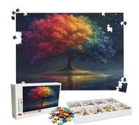 Puzzle 1000 Pieces, Puzzle 1000 Pièces Adultes, Un Puzzles Difficile, Impression Haute Définition & Couleurs Éclatantes, Puzzles Bois Arbre la vie Couleur(2) avec Une Boîte D'emballage Exquise W3H-256