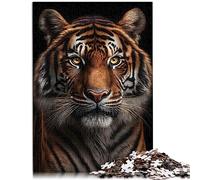Puzzle 1000 pièces Puzzle Adulte Tigre Regarde dans Mes Yeux Puzzles en Bois Jeux de Puzzles relaxants 50x75 cm