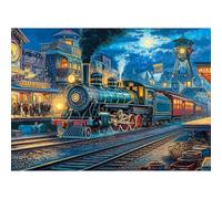 Puzzle 1000 pièces, puzzle adulte, un puzzle difficile, jeu de puzzle pour toute la famille, cadeaux pour femmes, cadeaux pour hommes, thème : gare