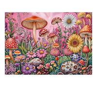 Puzzle 1000 pièces, puzzle adulte, un puzzle difficile, jeux de puzzle pour toute la famille, cadeaux pour femmes, cadeaux pour hommes, thème : champignons colorés