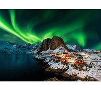 Puzzle 1000 pièces, puzzle adulte, un puzzle difficile, jeux de puzzle pour toute la famille, cadeaux pour femmes, cadeaux pour hommes, thème : aurore norvégienne