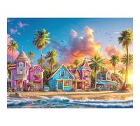 Puzzle 1000 pièces, puzzle adulte, un puzzle difficile, jeux de puzzle pour toute la famille, cadeaux pour femmes, cadeaux pour hommes, thème : port coloré