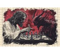 Puzzle 1000 Pieces, Puzzle Adultes 1000 Pièces Ange, Puzzles Classiques Bois 75 x 50 CM DéMon, Exquisite Papierboxverpackung, Tragbarer Netzbeutel Geeignet für die ganze Familie Cadeau Femme RXPT-4822