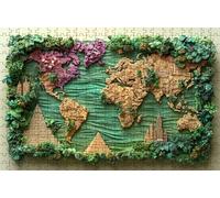 Puzzle 1000 Pieces, Puzzle Adultes 1000 Pièces Carte du Monde, Puzzles Classiques Bois 50 x 75CM Pyramide, Exquisite Papierboxverpackung, Tragbarer Netzbeutel Geeignet für Die ganze Familie RXPT-424