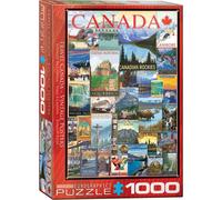 puzzle 1000 pièces - Puzzle - Affiche publicitaire vintage Canada + DeLuxe Set de 3 accessoires de puzzle