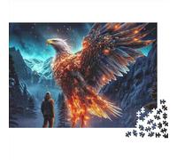 Puzzle 1000 pièces Puzzle Aigle pour Adultes et Adolescents Puzzles sur Planche de Bois Excellent Cadeau pour Adultes 1000 pièces (75x50 cm)