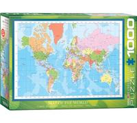 puzzle 1000 pièces - Puzzle - Carte du monde moderne - Modern Map of the World + accessoires de puzzle