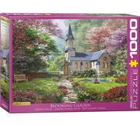 puzzle 1000 pièces - Puzzle - Chapelle dans un jardin fleuri par Dominic Davison + accessoires de puzzle