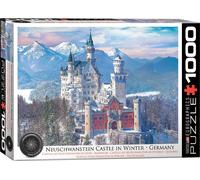 puzzle 1000 pièces - Puzzle - Château de Neuschwanstein en hiver + accessoires de puzzle