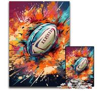 Puzzle 1000 pièces, Puzzle coloré de Rugby Impossible pour Adultes, idéal pour Les fêtes, Les Anniversaires et Les soirées de Jeux en Famille 50x75cm/19,68x29,52 Pouces