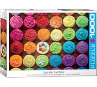 puzzle 1000 pièces - Puzzle - Cupcake Arc-en-ciel + DeLuxe Set de 3 accessoires de puzzle
