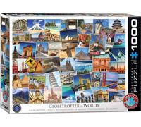 puzzle 1000 pièces - Puzzle - Destinations de rêve dans le monde + DeLuxe Set de 3 accessoires de puzzle