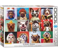 puzzle 1000 pièces - Puzzle - Drôles de chiens par Lucia Heffernan + DeLuxe Set de 3 accessoires de puzzle