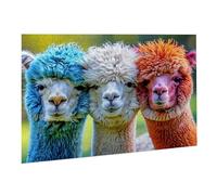 Puzzle 1000 Pièces Puzzle en Bois DIY Animal Alpaga EU De l'art Décoration Cadeau Unique pour Décoration Maison, Puzzles Familial, Parfait pour Les Soirées de Jeu,Activité Familiale Parfaite K0F-445