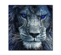 Puzzle 1000 Pièces Puzzle en Bois Lion mâle en colère aux Yeux Bleus Résumé du Paysage des Quatre Saisons Jeu D'Intelligence De l'art De La Décoration Moderne Jeu Cadeau Unique