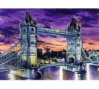 Puzzle 1000 Pièces Puzzle en Bois Pont de la Tour Résumé du Paysage des Quatre Saisons Jeu D'Intelligence De l'art De La Décoration Moderne Jeu Cadeau Unique
