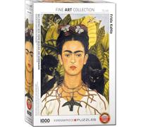 puzzle 1000 pièces - Puzzle - Frida Kahlo Autoportrait + puzzle cadre alu pour 1000 pièces