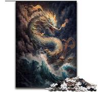 Puzzle 1000 pièces, Puzzle Galaxy Art Flying Dragon, en Carton, pour Les Anniversaires, Noël, Halloween, Thanksgiving, Pâques, 1000 pièces(26x38cm)