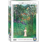 puzzle 1000 pièces - Puzzle - Henri Rousseau - Femme dans la jungle + DeLuxe Set de 3 accessoires de puzzle