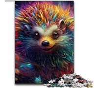 Puzzle 1000 pièces, Puzzle hérisson coloré, Casse-tête Stimulant pour Adolescents, idéal pour la décoration intérieure ou comme Cadeau (Taille 26x38cm)