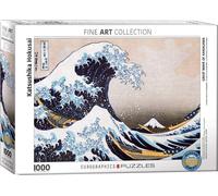 puzzle 1000 pièces - Puzzle - Hokusai - La grande vague au large de Kanagawa + puzzle cadre alu pour 1000 pièces