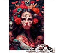 Puzzle 1000 pièces Puzzle Jour des Morts Puzzle en Bois Convient aux Adultes et aux Adolescents de 12 Ans et Plus Cadeau d'anniversaire pour Adultes garçons Filles 1000 pièces (50 x 75 cm)