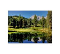 Puzzle 1000 Pièces Puzzle，Lac de Montagne à l’alpage Cisles avec Les Geisler Spitzen，Adultes Loisirs Divertissement Enfants Jouets Éducatifs（38x26cm）-AP84