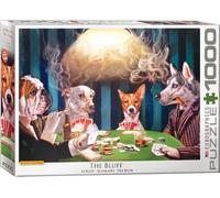 puzzle 1000 pièces - Puzzle - Le Bluff - Chiens par Lucia Heffernan + DeLuxe Set de 3 accessoires de puzzle