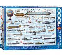 puzzle 1000 pièces - Puzzle - L'histoire de l'aviation + DeLuxe Set de 3 accessoires de puzzle