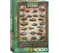 puzzle 1000 pièces - Puzzle - L'histoire des chars + accessoires de puzzle