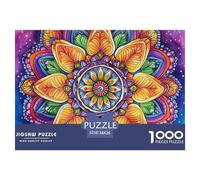 Puzzle 1000 Pièces Puzzle MandalaJeu D'Intelligence De l'art De La Décoration Moderne Jeu Cadeau Unique （Flower of Life） 38x26cm/1000pcs