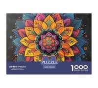 Puzzle 1000 Pièces Puzzle MandalaJeu D'Intelligence De l'art De La Décoration Moderne Jeu Cadeau Unique （Flower of Life） 70x50cm/1000pcs