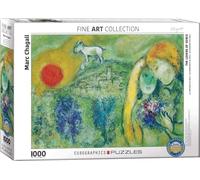 puzzle 1000 pièces - Puzzle - Marc Chagall - Les amoureux de Vence + accessoires de puzzle