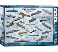 puzzle 1000 pièces - Puzzle - Navires de guerre historiques de la Seconde Guerre mondiale + puzzle cadre alu pour 1000 pièces