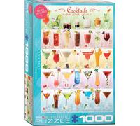 puzzle 1000 pièces - Puzzle - Recettes de cocktails colorés + puzzle cadre alu pour 1000 pièces