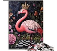 Puzzle 1000 pièces, Puzzle Reine des Flamants Roses, 26x38cm, idéal pour Les Amoureux, idéal pour Noël, Le Nouvel an ou la Saint-Valentin
