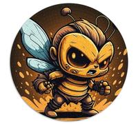 Puzzle 1000 pièces, Puzzle Rond, Petit Guerrier Abeille, Décoration Artistique à Faire soi-même, Cadeau d'anniversaire idéal (67,5x67,5cm)